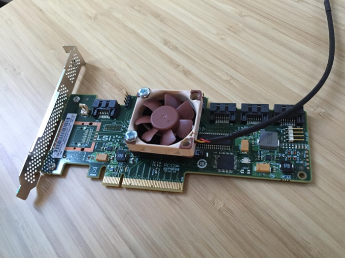 LSI 9212-4i card with attached cooling fan lsi-9212-4i-2-